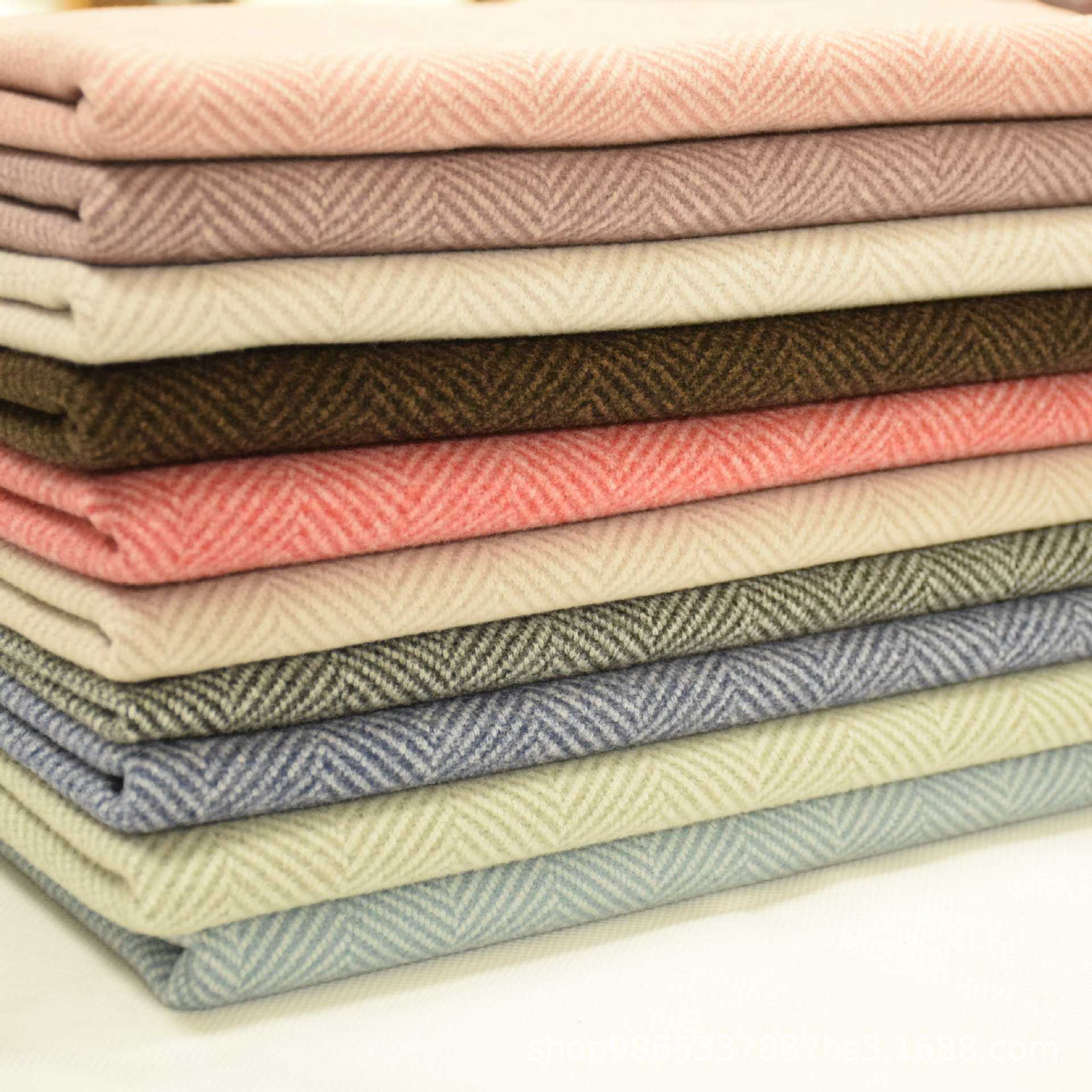 粗纺毛呢 金银丝人字呢